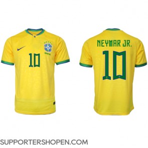 Brasilien Neymar Jr #10 Hemma Matchtröja VM 2022 Kortärmad